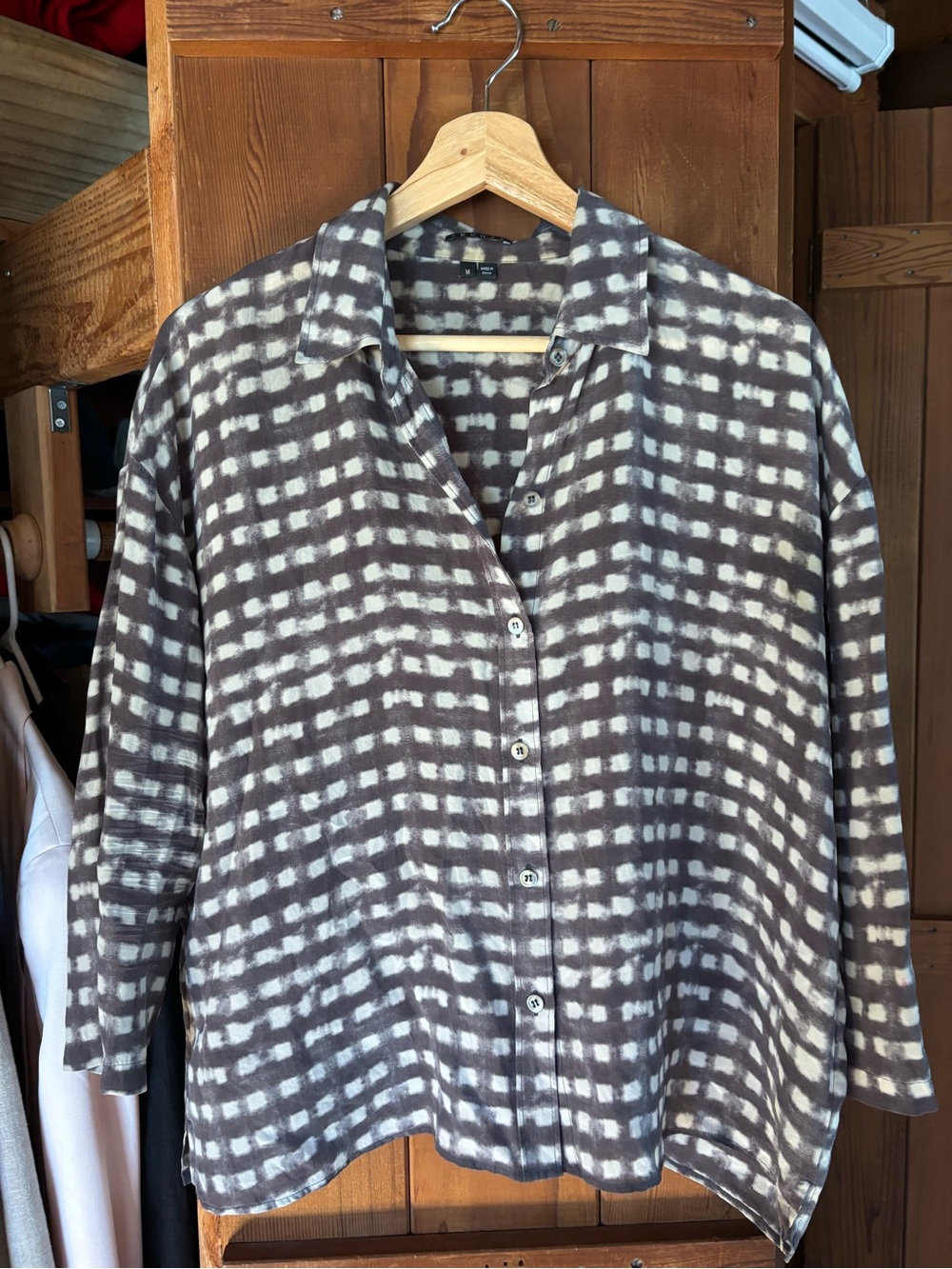 Theory Patterned Button-Up Shirt